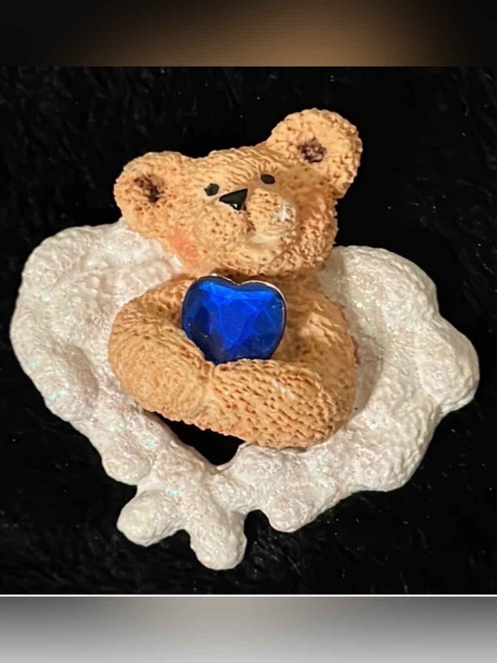 Vintage Kurt S. Adler Holly Bearies  September Birthstone Bear Brooch